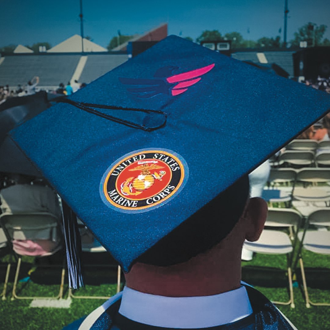 Cap with a United States Marine Corps emblem