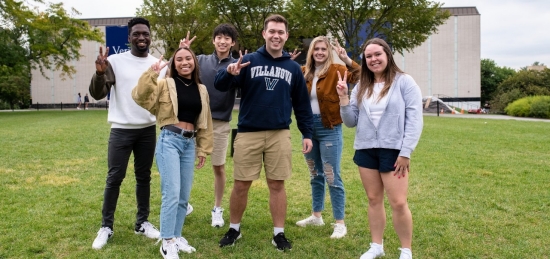 Villanova students at the Riley Ellipse
