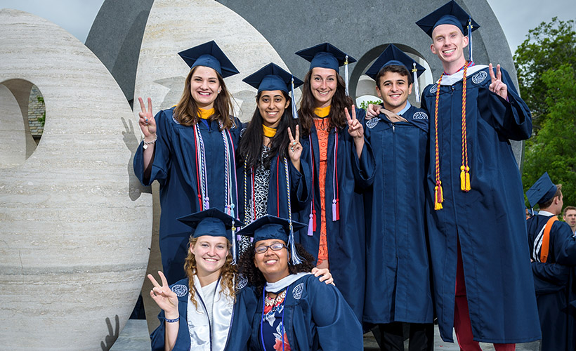 students standing on the oreo