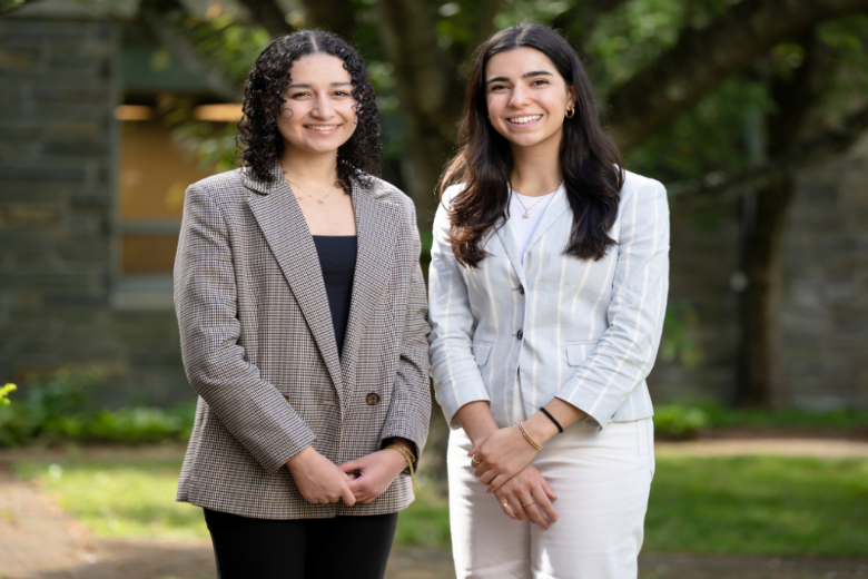Lauren Iskander (L) and Sophia Pellechia (R) have been selected for Fulbright-MITACS Globalink awards.