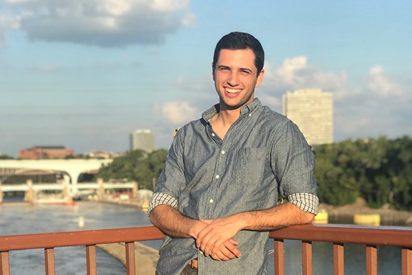 Chris Bongo Chris Bongo, alum of Villanova's Master's of Science in Chemical Engineering program stands outside.