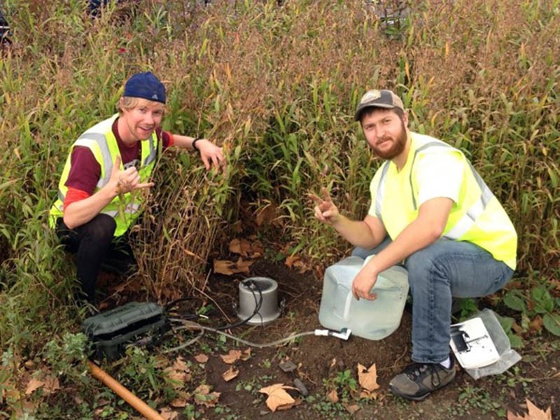 Measuring field infiltration rates in rain gardens