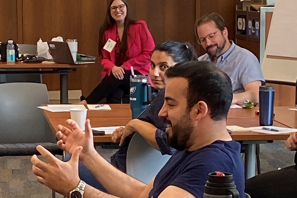 Faculty attending a sustainability curriculum workshop Faculty attending a sustainability curriculum workshop