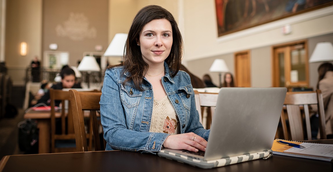 communication-resources-2020 graduate student studying in the library