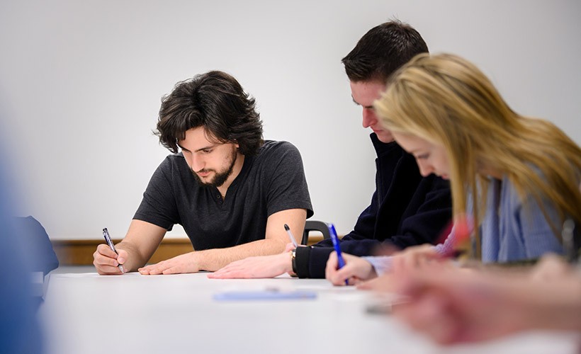 Undergraduate Programs in Sociology and Criminology Students work in a classroom.