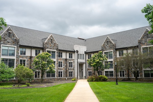 Exterior view of Jackson Hall on Villanova's west campus.