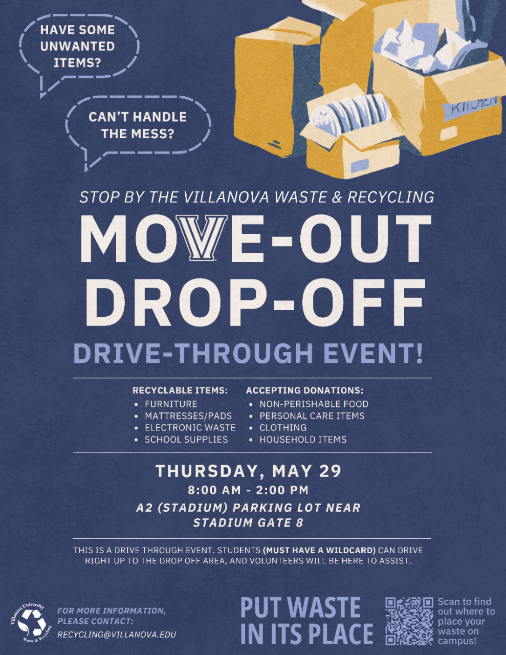 FLYER: W&R off-campus move out drop off event - 1
