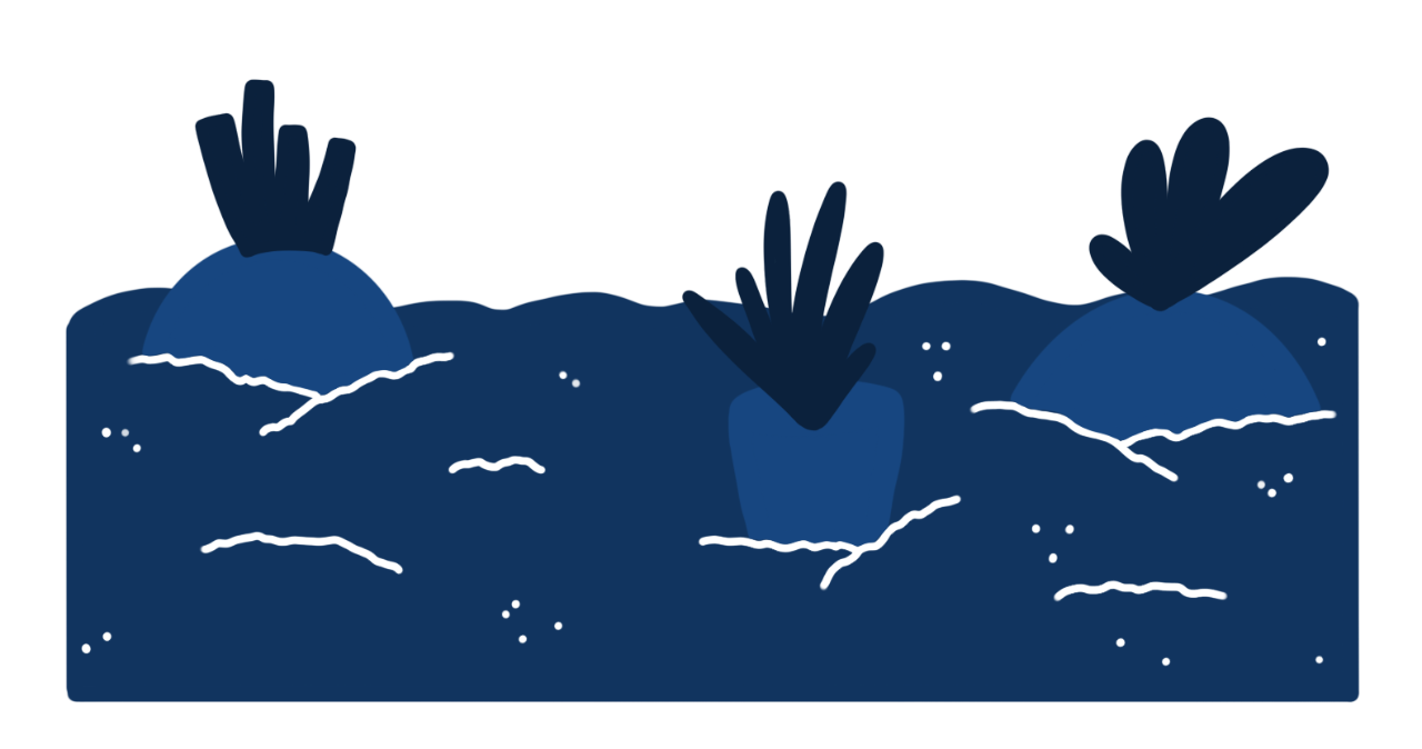 Garden_Blue Silhouette of garden