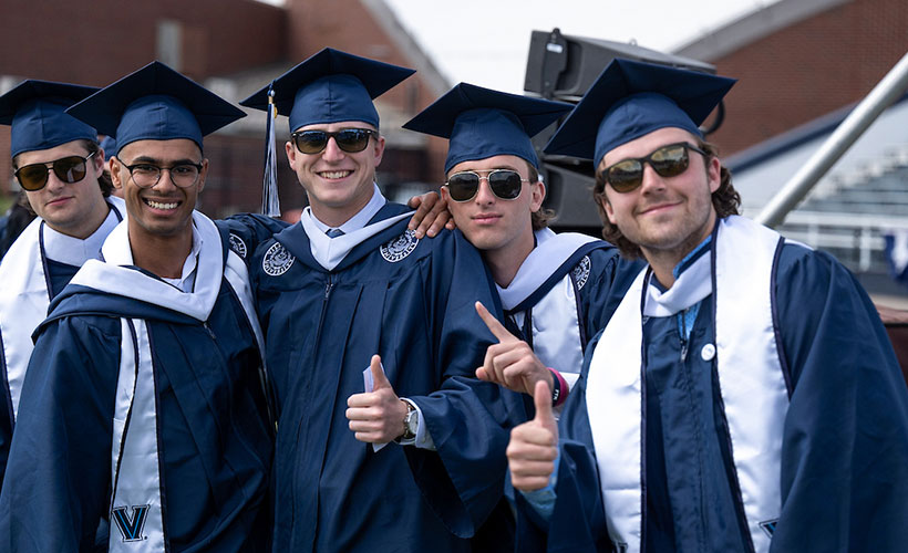 Students at graduation