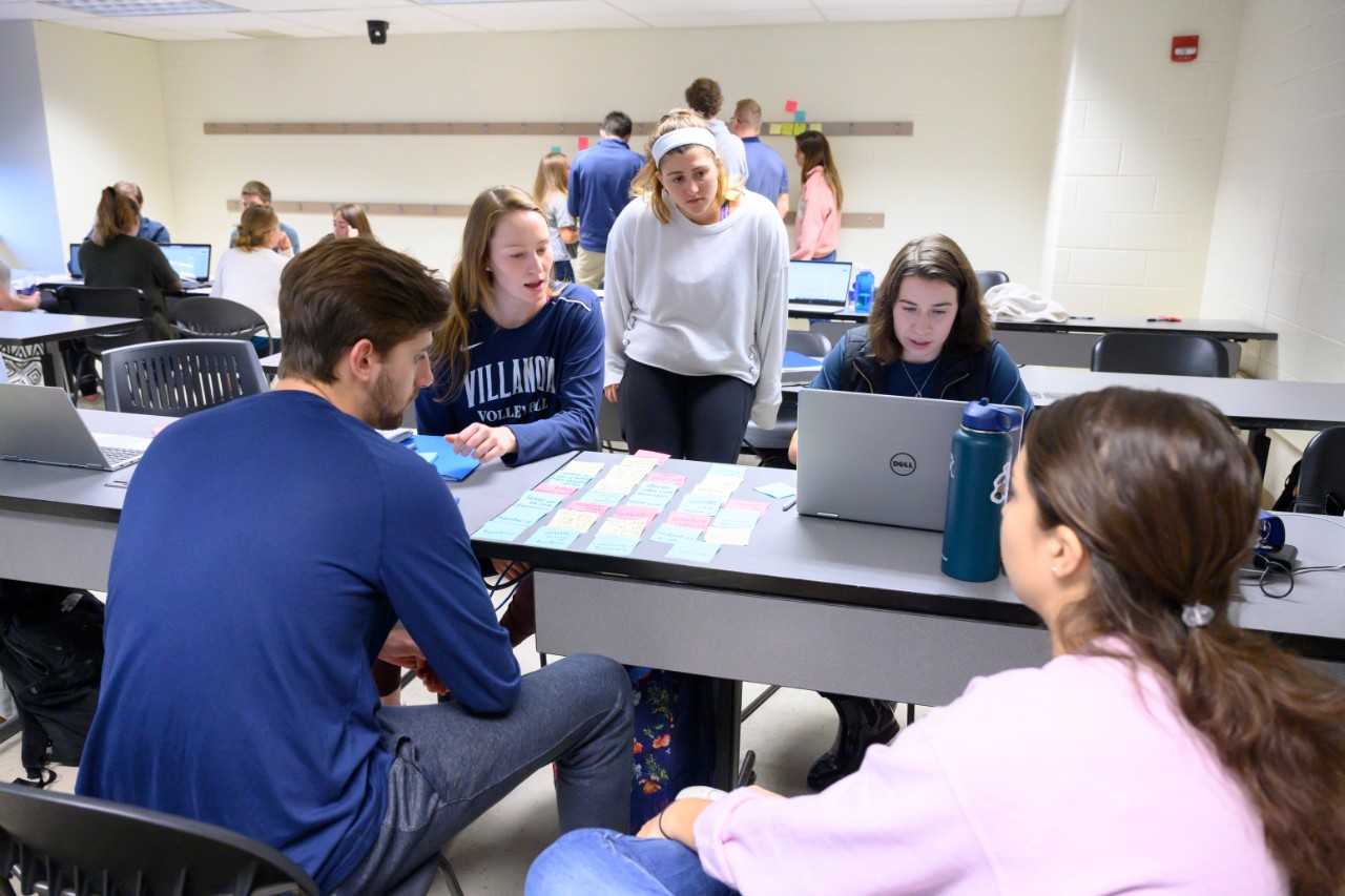students listening in class