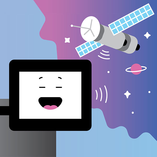 an illustration depicts Alexa connecting to the cloud