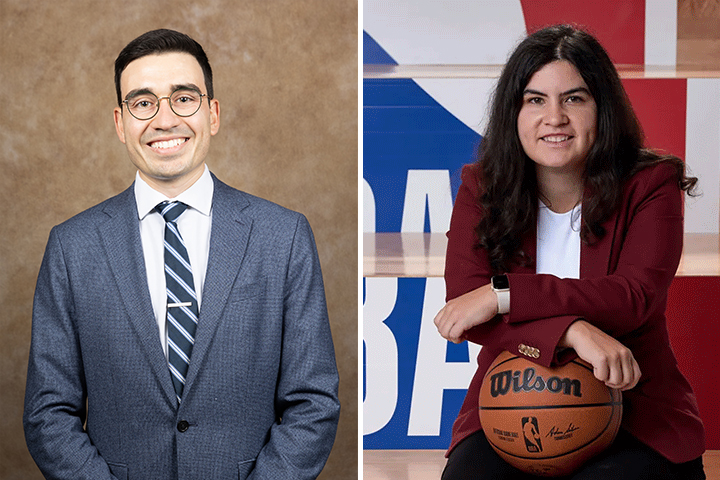 Headshots of Adam Butchy and Shannon Rhodes
